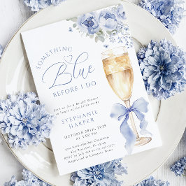 Something Blue Floral Bridal Shower Invitation Inbjudningar