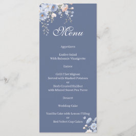 Something blue floral Menu Meny