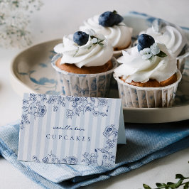 Something Blue Food Label Folded Card Tent Tack Kort