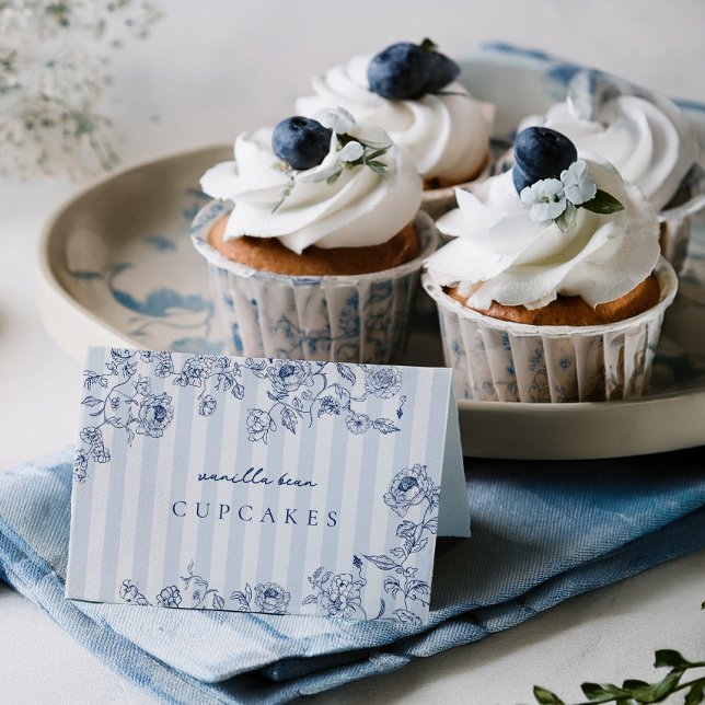 Something Blue Food Label Folded Card Tent Tack Kort (Skapare uppladdad)