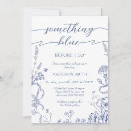 Something Blue French Bridal Shower invitation Inbjudningar