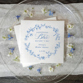 Something Blue French Toile Wreath Bridal Shower Pappersservett