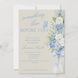 Something Blue Hydrangea Bridal Shower Invitation Inbjudningar