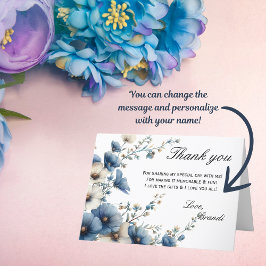 Something Blue Innan jag viker ihop det Tacksamhet Tack Kort