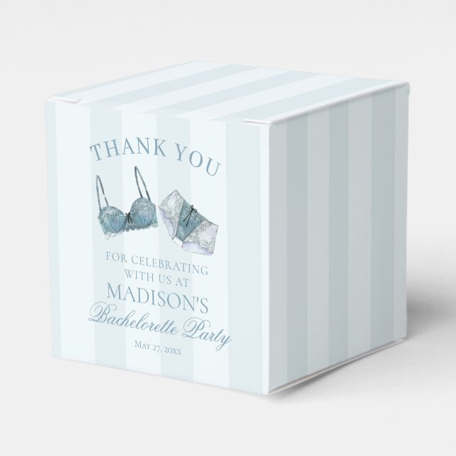 Something Blue Lingerie Bachelorette Party Dessert Presentaskar (Framsidan Sidan)