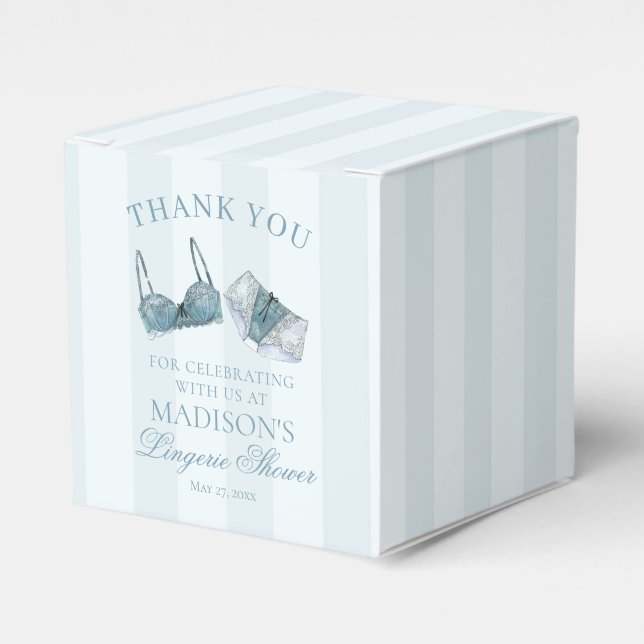 Something Blue Lingerie Shower Bridal Dessert Presentaskar (Framsidan Sidan)