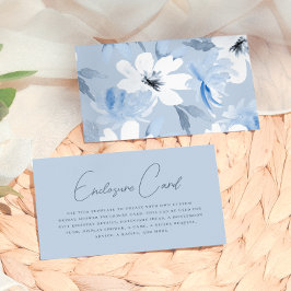 Something Blue | Modern Floral Bröllopsdusch Tilläggskort