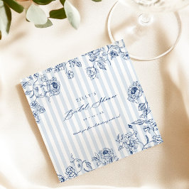 Something Blue Paper Napkins Bridal Shower Party Pappersservett