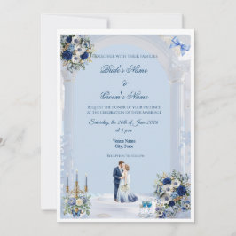 Something Blue Wedding Invitation Card Inbjudningar