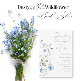 Something Blue Wildflower Bridal Shower Inbjudningar
