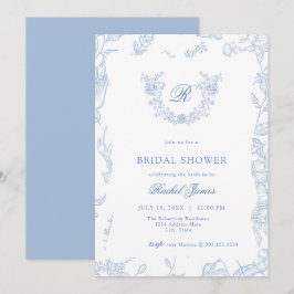 Something Blue Wildflower Bridal Shower Invitation Inbjudningar