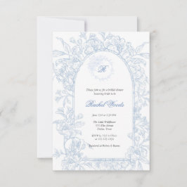 Something Blue Wildflower Bridal Shower Invitation Inbjudningar