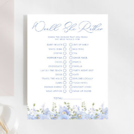 Something Blue Would She Rather Bröllopsduschspel