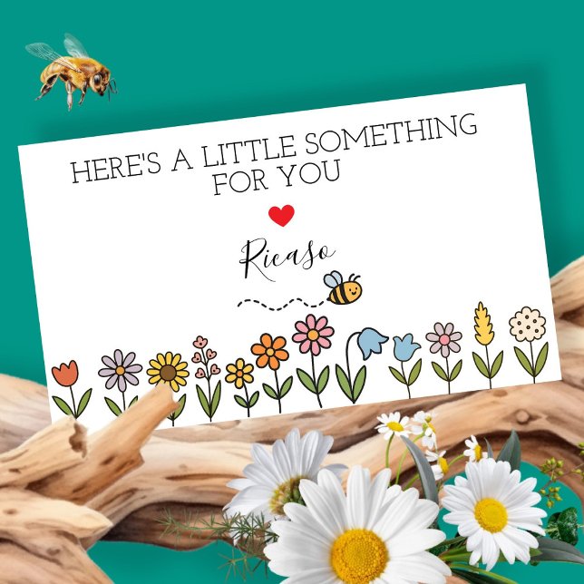 Something for You Bee on Flowers Personalized Gift Visitkort (Something for You Bee on Flowers Personalized Gift Business Cards by Ricaso. Give a gift with flair)