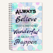 Something Wonderful Spiral Notebook Journal