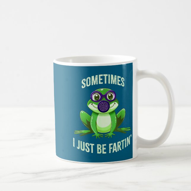 Sometimes I Fartin Just Frog Mask Gas Kaffemugg (Höger)