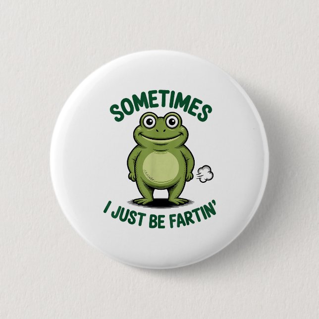 Sometimes I Just Be Farting Frog Christmas Funny F Knapp (Framsida)