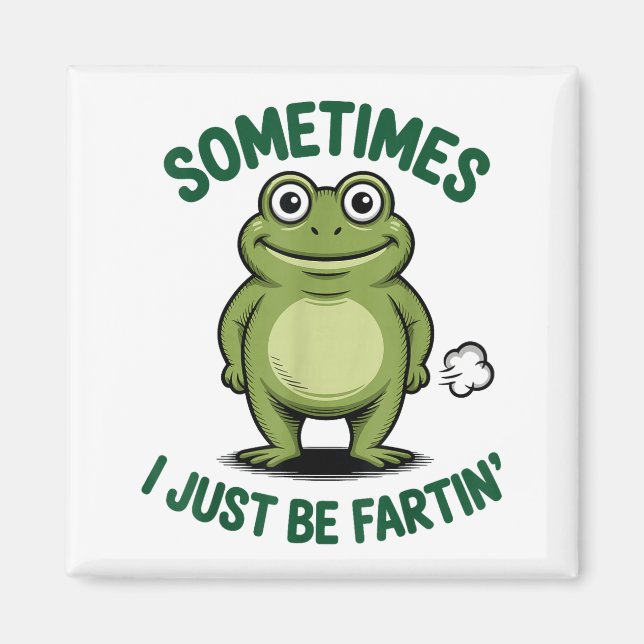 Sometimes I Just Be Farting Frog Christmas Funny F Magnet (Framsidan)
