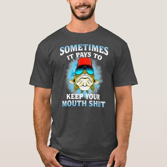 Sometimes It Pays To Keep Your Mouth Shut Love T Shirt (Framsida)