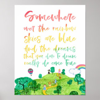Somewhere Over The Rainbow Väggkonst Poster