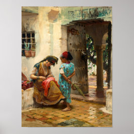 Sömlektionen av Frederick Bridgman Poster