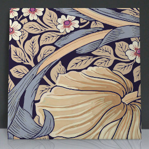 Sömlös 1 av 12 Dusty Blue & Gult Kakelplatta