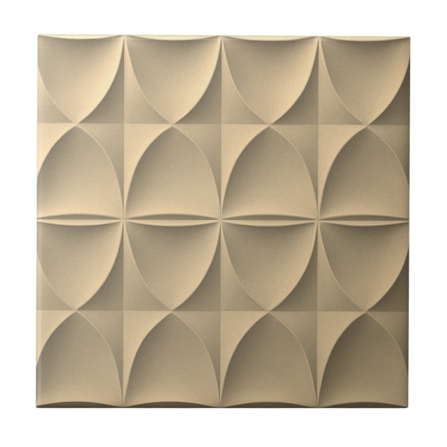 Sömlös 3D Skulptur Geometriskt Mönster Keramisk Pl Kakelplatta (Framsidan)