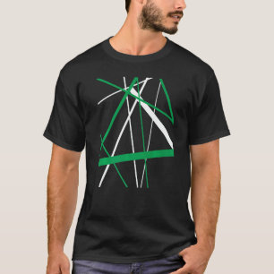 Sömlös Abstrakt Aqua och White Strids ut Pa T Shirt