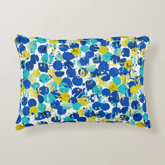 sömlös abstrakt bakgrund mönster, med splashe prydnadskudde (Framsidan)