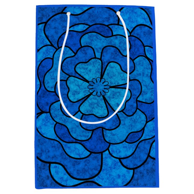 Sömlös abstrakt blommigt blommor svart marin färg (Framsidan)