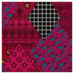 Sömlös abstrakt boho ethno patchwork quilt tyg