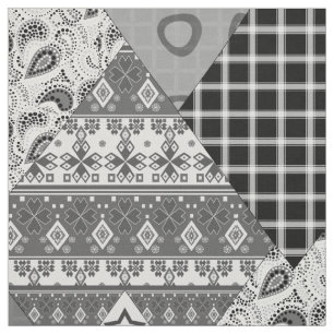 Sömlös abstrakt boho ethno patchwork quilt tyg