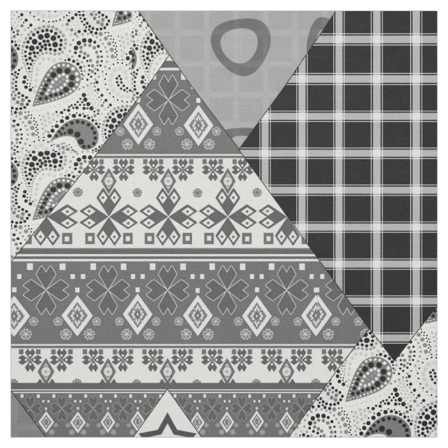 Sömlös abstrakt boho ethno patchwork quilt tyg (Provkarta)