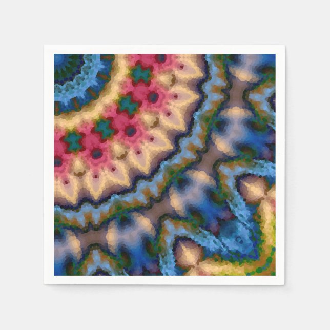 Sömlös abstrakt: brunt marint marindecennium pappersservett (Framsidan)