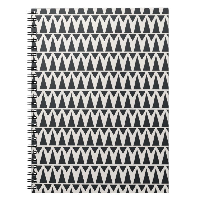Sömlös Abstrakt Geometric Modern Mönster Anteckningsbok (Framsidan)