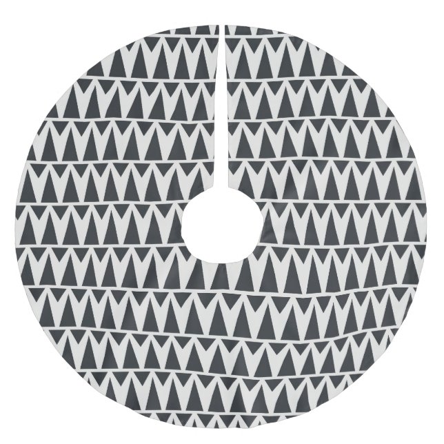 Sömlös Abstrakt Geometric Modern Mönster Julgransmatta Borstad Polyester (Framsidan)