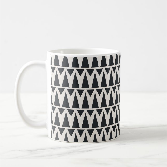 Sömlös Abstrakt Geometric Modern Mönster Kaffemugg (Vänster)