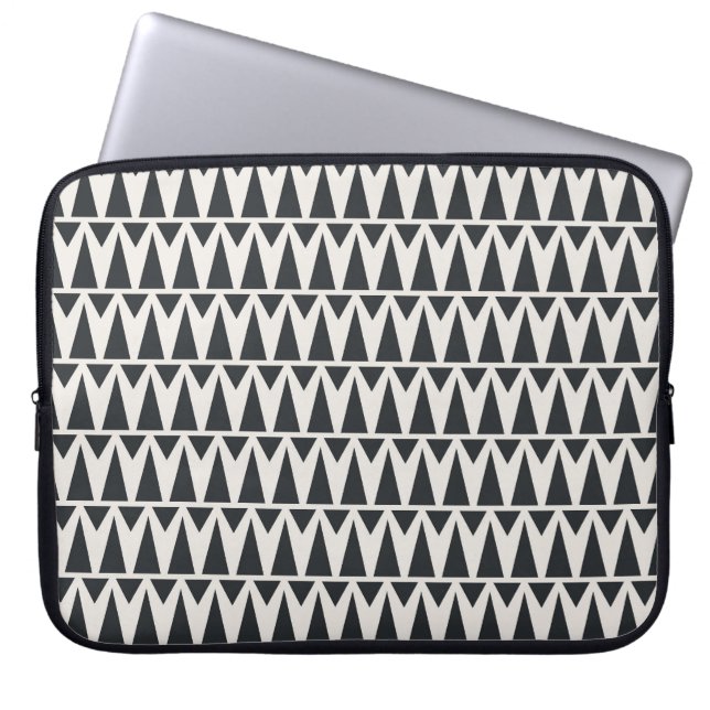 Sömlös Abstrakt Geometric Modern Mönster Laptop Fodral (Framsidan)