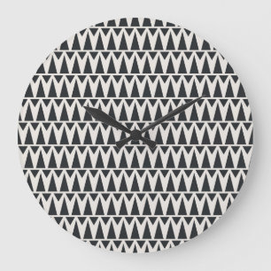 Sömlös Abstrakt Geometric Modern Mönster Stor Klocka
