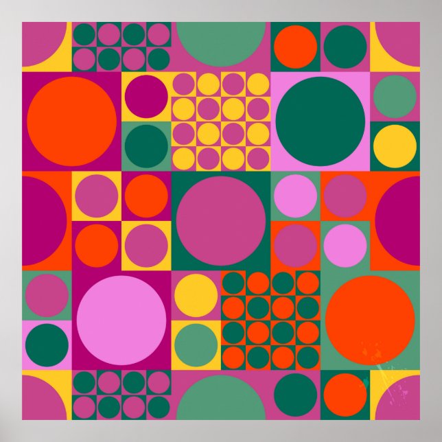 Sömlös abstrakt, geometrisk bakgrund mönster, r poster (Framsidan)
