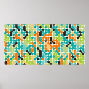 Sömlös abstrakt, geometrisk mönster poster