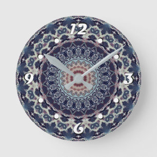 Sömlös abstrakt geometrisk runda cirkel mandala rund klocka