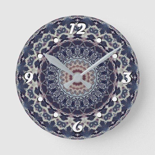 Sömlös abstrakt geometrisk runda cirkel mandala rund klocka (Framsida)