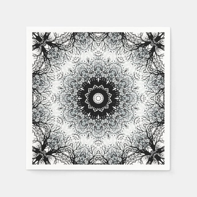Sömlös abstrakt mandala round Circle kaleidoscop Pappersservett (Framsidan)