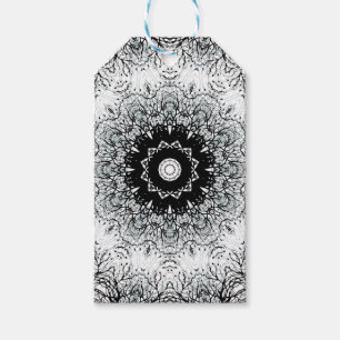Sömlös abstrakt mandala round Circle kaleidoscop Presentetikett