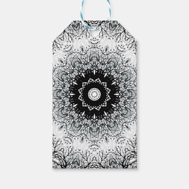 Sömlös abstrakt mandala round Circle kaleidoscop Presentetikett (Framsidan)