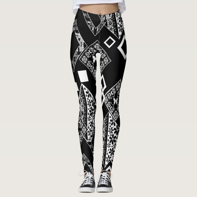 Sömlös abstrakt, modern dekoration för prydnadsdek leggings (Framsida)