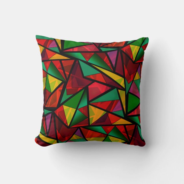 Sömlös abstrakt modern geometrisk form triang kudde (Framsida)