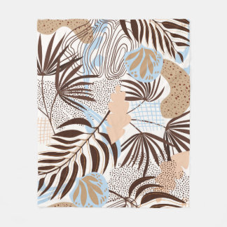 Sömlös abstrakt mönster på vit botten fleecefilt