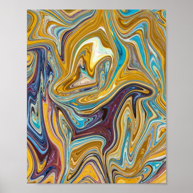 Sömlös abstrakt mönster poster (Framsidan)